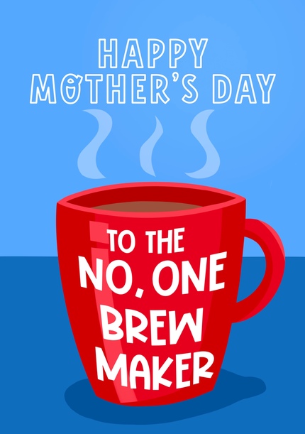 No.1 Brew Maker Mother's Day Card