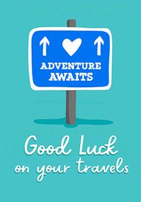 Tap to view Adventure Awaits Good Luck Card