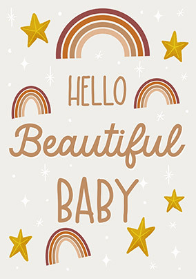Hello Beautiful Baby Card