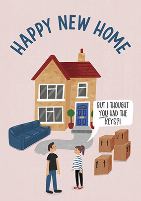 Lost Keys Funny New Home Card