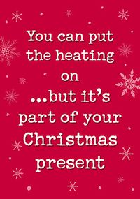Heating on Christmas Card