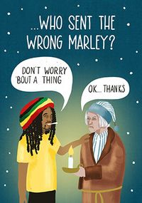 Tap to view Wrong Marley Spoof Christmas Card