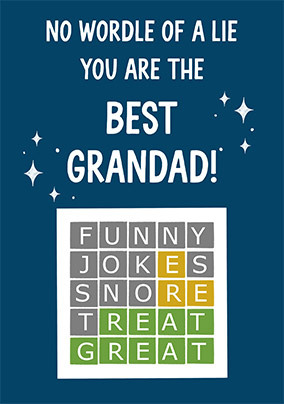 No Word of a Lie Grandad Father's Day Card