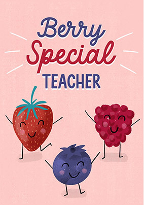 Berry Special Teacher Thank You Card