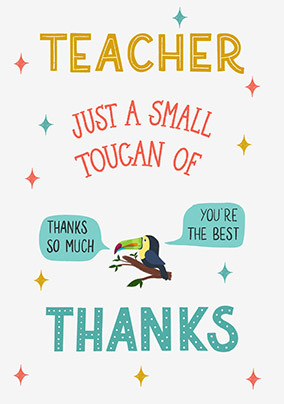 Small Toucan Of Thanks Card