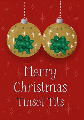 Merry Christmas Tinsel Tits card