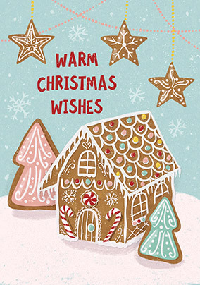 Warm Wishes Gingerbread Christmas Card