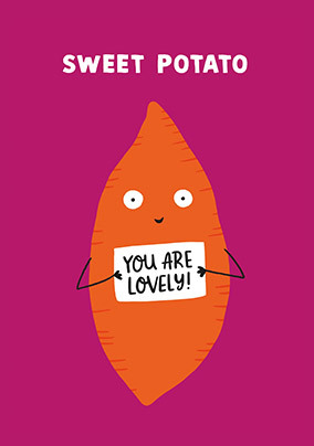 Sweet Potato Valentine's Day Card