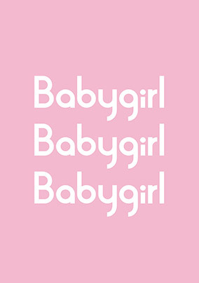 Baby Girl Pink New Baby Card