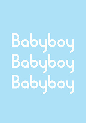 Baby Boy Blue New Baby Card