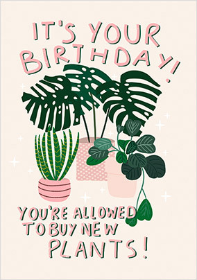New Plants Birthday Card