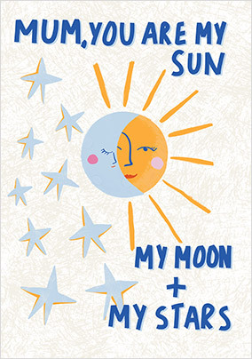 Mum Sun Moon and Stars Mother's Day Card