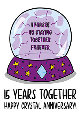 15 Years Together Forever Anniversary Card
