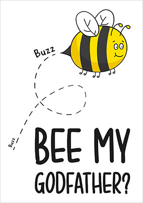 Will you Bee my Godfather New Baby Card