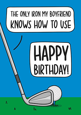 Boyfriend Golf Birthday Card