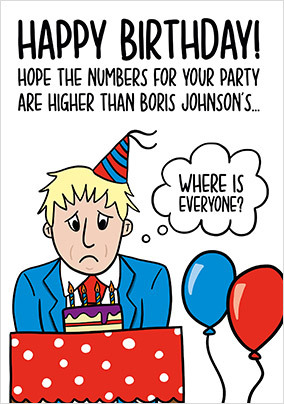 Numbers for Your Party Birthday Card
