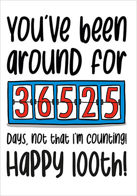 Happy 100th Days Birthday Card