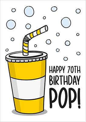 70th Pop Birthday Card