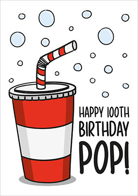 Happy 100th Birthday Pop Card
