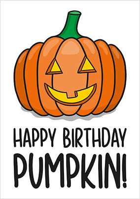 Happy Birthday Pumpkin Card