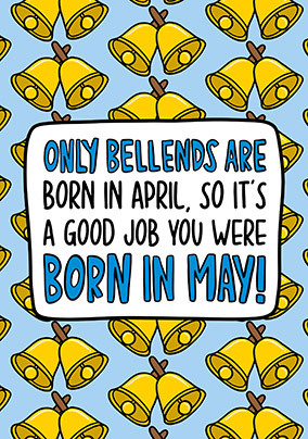 Born in May Rude Birthday Card