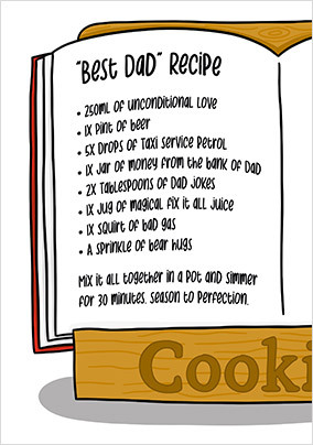 Dad Recipe Father's Day Card
