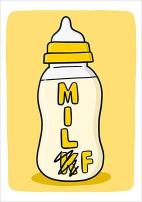 Funny Milk New Baby Card