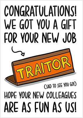 We Got You a Gift New Job Card