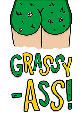 Grassy-ass Christmas Thank You Card