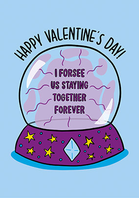 Together Forever Crystal Ball Valentine's Day Card