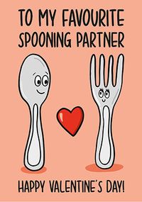 Tap to view Spooning Partner Valentine's Day Card