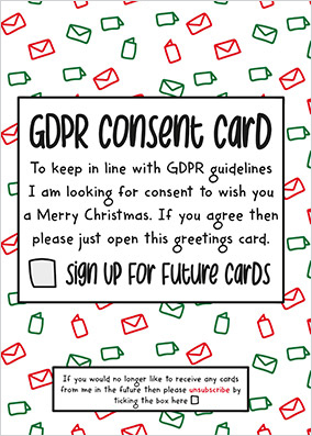 GDPR Consent Christmas Card