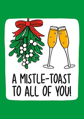 Mistle-Toast Christmas Card
