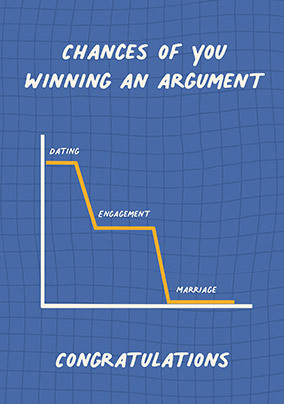 Chances of Winning and Argument Wedding Card