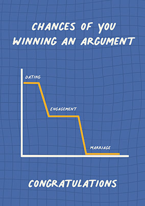 Chances of Winning and Argument Wedding Card