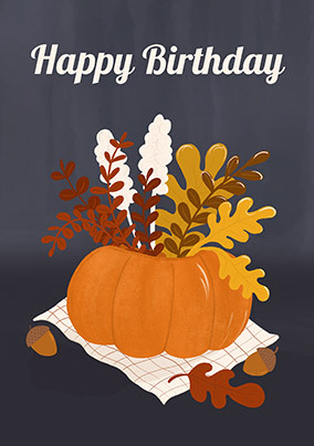 Pumpkin Birthday Card