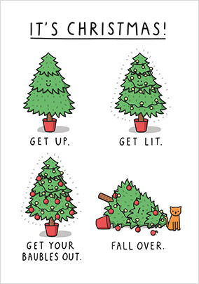 Get Up Get Lit Christmas Card