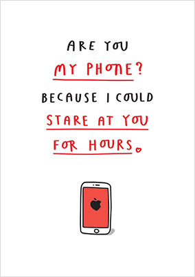 Are You My Phone Valentine's Day Card