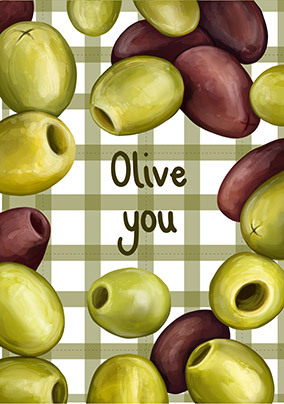 Olive You Anniversary Card