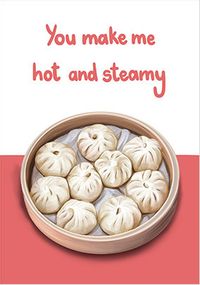 Hot and Steamy Anniversary Pun Card