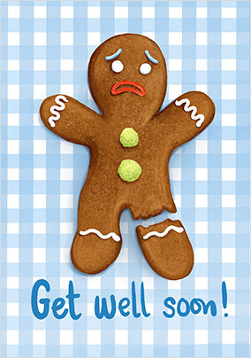 Get Well Gingerbread Man Card