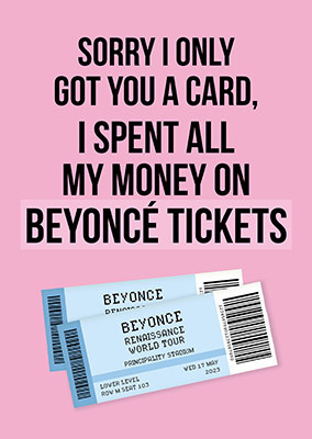 Concert Tickets Birthday Card