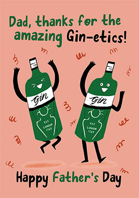 Amazing Gin-etics Father's Day Card
