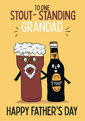 Stout Standing Grandad Father's Day Card