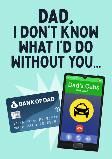 Father's Day Bank of Dad  Card