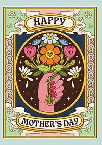 Tap to view Retro Flowers Happy Mother's Day Card