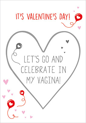 Let's Go Celebrate Secret Message Valentine's Card