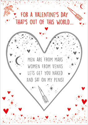 Out Of This World Secret Message Valentine's Card