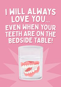 Tap to view Teeth on the Bedside Table Valentine's Day Card