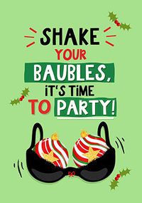 Tap to view Shake your Baubles Christmas Card